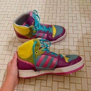 Adidas Retro Multi-Colored High-Top Sneakers